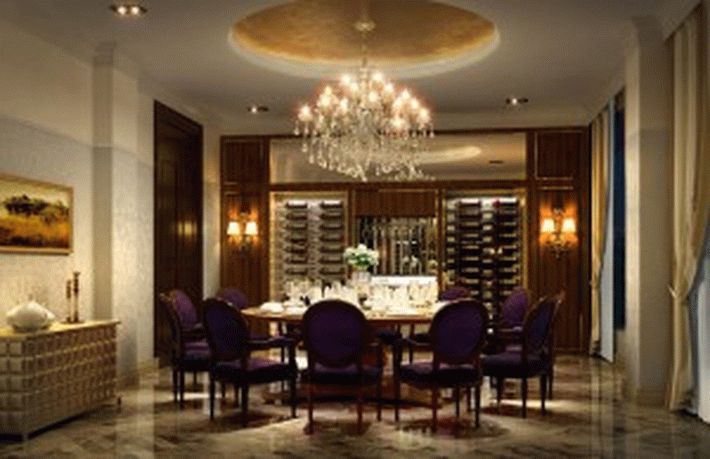 Luxury-restaurant-room-with-purple-chairs