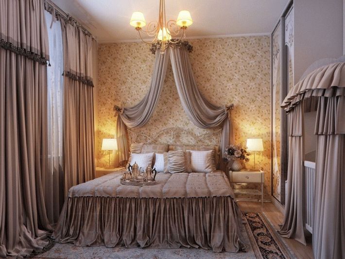 stylish-romantic-bedroom-design-with-beautiful-interior-curtains-accessories-decorating-ideas-and-amazing-wall-decals-inspiration